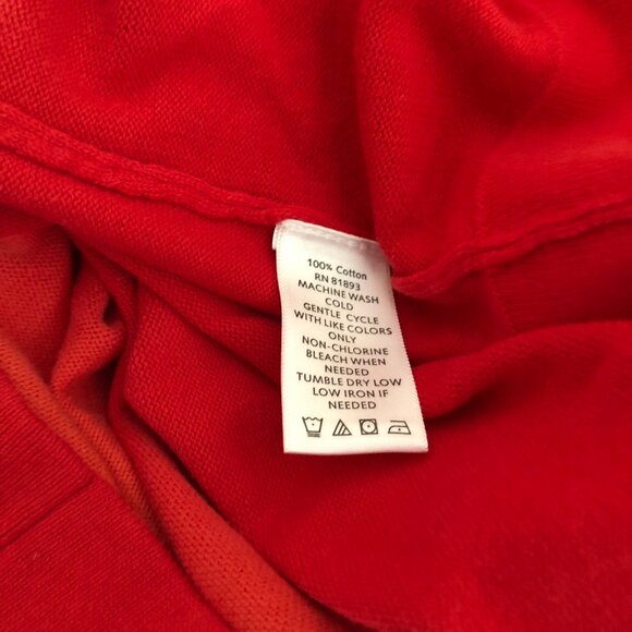 Ombre Color Cardigan Sweater Orange Red - Picture 8 of 9